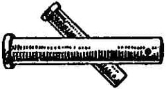 Made in USA - 3/8" Pin Diam, 2-23/64" OAL, Standard Clevis Pin - 5/32" Hole, 2-13/64" Usable Length, Uncoated Steel - A1 Tooling