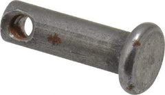 Made in USA - 3/16" Pin Diam, 19/32" OAL, Standard Clevis Pin - 3/32" Hole, 1/2" Usable Length, Uncoated Steel - A1 Tooling