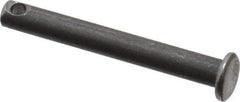 Made in USA - 3/16" Pin Diam, 1-1/2" OAL, Standard Clevis Pin - 3/32" Hole, 1-13/32" Usable Length, Uncoated Steel - A1 Tooling