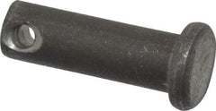 Made in USA - 1/4" Pin Diam, 3/4" OAL, Standard Clevis Pin - 3/32" Hole, 21/32" Usable Length, Uncoated Steel - A1 Tooling