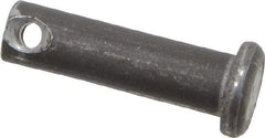 Made in USA - 1/4" Pin Diam, 7/8" OAL, Standard Clevis Pin - 3/32" Hole, 25/32" Usable Length, Uncoated Steel - A1 Tooling