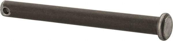 Made in USA - 1/4" Pin Diam, 2-1/2" OAL, Standard Clevis Pin - 3/32" Hole, 2-13/32" Usable Length, Uncoated Steel - A1 Tooling