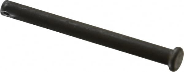 Made in USA - 1/4" Pin Diam, 2-3/4" OAL, Standard Clevis Pin - 3/32" Hole, 2-21/32" Usable Length, Uncoated Steel - A1 Tooling