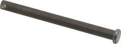 Made in USA - 1/4" Pin Diam, 3" OAL, Standard Clevis Pin - 3/32" Hole, 2-29/32" Usable Length, Uncoated Steel - A1 Tooling