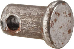 Made in USA - 5/16" Pin Diam, 1/2" OAL, Standard Clevis Pin - 9/64" Hole, 23/64" Usable Length, Uncoated Steel - A1 Tooling