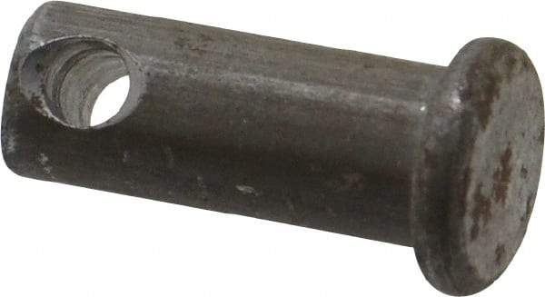 Made in USA - 5/16" Pin Diam, 3/4" OAL, Standard Clevis Pin - 9/64" Hole, 39/64" Usable Length, Uncoated Steel - A1 Tooling