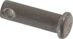 Made in USA - 5/16" Pin Diam, 1" OAL, Standard Clevis Pin - 9/64" Hole, 55/64" Usable Length, Uncoated Steel - A1 Tooling