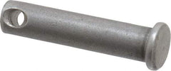 Made in USA - 5/16" Pin Diam, 1-3/8" OAL, Standard Clevis Pin - 9/64" Hole, 1-15/64" Usable Length, Uncoated Steel - A1 Tooling