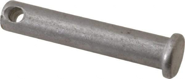 Made in USA - 5/16" Pin Diam, 1-5/8" OAL, Standard Clevis Pin - 9/64" Hole, 1-31/64" Usable Length, Uncoated Steel - A1 Tooling