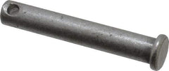 Made in USA - 5/16" Pin Diam, 1-7/8" OAL, Standard Clevis Pin - 9/64" Hole, 1-47/64" Usable Length, Uncoated Steel - A1 Tooling