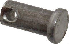 Made in USA - 3/8" Pin Diam, 3/4" OAL, Standard Clevis Pin - 5/32" Hole, 19/32" Usable Length, Uncoated Steel - A1 Tooling