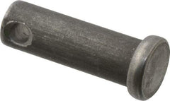 Made in USA - 3/8" Pin Diam, 1-3/32" OAL, Standard Clevis Pin - 5/32" Hole, 15/16" Usable Length, Uncoated Steel - A1 Tooling