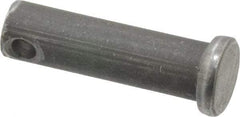 Made in USA - 3/8" Pin Diam, 1-5/16" OAL, Standard Clevis Pin - 5/32" Hole, 1-5/32" Usable Length, Uncoated Steel - A1 Tooling