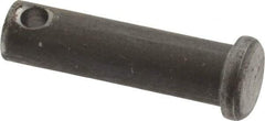 Made in USA - 3/8" Pin Diam, 1-3/8" OAL, Standard Clevis Pin - 5/32" Hole, 1-7/32" Usable Length, Uncoated Steel - A1 Tooling