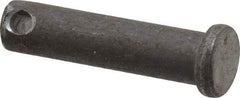 Made in USA - 3/8" Pin Diam, 1-1/2" OAL, Standard Clevis Pin - 5/32" Hole, 1-11/32" Usable Length, Uncoated Steel - A1 Tooling