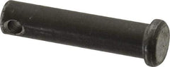 Made in USA - 3/8" Pin Diam, 1-5/8" OAL, Standard Clevis Pin - 5/32" Hole, 1-15/32" Usable Length, Uncoated Steel - A1 Tooling