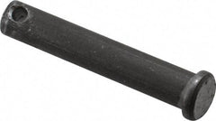 Made in USA - 3/8" Pin Diam, 2-1/8" OAL, Standard Clevis Pin - 5/32" Hole, 1-31/32" Usable Length, Uncoated Steel - A1 Tooling