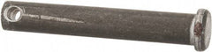 Made in USA - 3/8" Pin Diam, 2-3/8" OAL, Standard Clevis Pin - 5/32" Hole, 2-7/32" Usable Length, Uncoated Steel - A1 Tooling