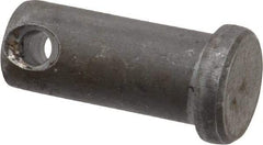 Made in USA - 7/16" Pin Diam, 1" OAL, Standard Clevis Pin - 5/32" Hole, 27/32" Usable Length, Uncoated Steel - A1 Tooling