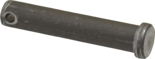 Made in USA - 7/16" Pin Diam, 2-1/4" OAL, Standard Clevis Pin - 5/32" Hole, 2-3/32" Usable Length, Uncoated Steel - A1 Tooling