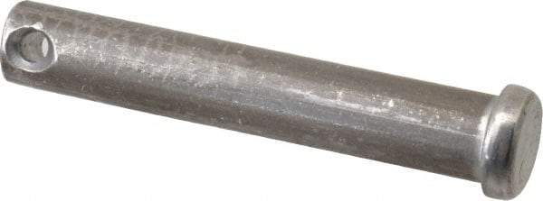 Made in USA - 7/16" Pin Diam, 2-1/2" OAL, Standard Clevis Pin - 5/32" Hole, 2-11/32" Usable Length, Uncoated Steel - A1 Tooling