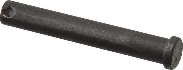 Made in USA - 7/16" Pin Diam, 3" OAL, Standard Clevis Pin - 5/32" Hole, 2-27/32" Usable Length, Uncoated Steel - A1 Tooling