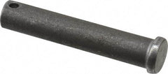 Made in USA - 1/2" Pin Diam, 2-5/8" OAL, Standard Clevis Pin - 5/32" Hole, 2-15/32" Usable Length, Uncoated Steel - A1 Tooling