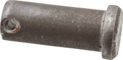 Made in USA - 5/8" Pin Diam, 1-1/2" OAL, Standard Clevis Pin - 5/32" Hole, 1-11/32" Usable Length, Uncoated Steel - A1 Tooling