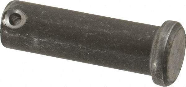 Made in USA - 5/8" Pin Diam, 2" OAL, Standard Clevis Pin - 5/32" Hole, 1-27/32" Usable Length, Uncoated Steel - A1 Tooling