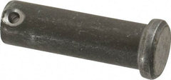 Made in USA - 5/8" Pin Diam, 2" OAL, Standard Clevis Pin - 5/32" Hole, 1-27/32" Usable Length, Uncoated Steel - A1 Tooling