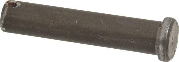 Made in USA - 5/8" Pin Diam, 3" OAL, Standard Clevis Pin - 5/32" Hole, 2-27/32" Usable Length, Uncoated Steel - A1 Tooling