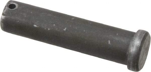 Made in USA - 3/4" Pin Diam, 3" OAL, Standard Clevis Pin - 5/32" Hole, 2-27/32" Usable Length, Uncoated Steel - A1 Tooling