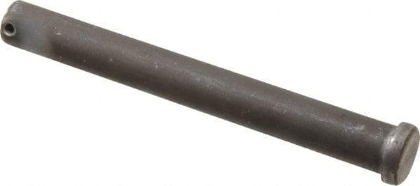 Made in USA - 3/4" Pin Diam, 6-1/2" OAL, Standard Clevis Pin - 5/32" Hole, 6-11/32" Usable Length, Uncoated Steel - A1 Tooling