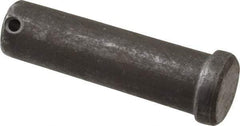 Made in USA - 1" Pin Diam, 3-1/2" OAL, Standard Clevis Pin - 13/64" Hole, 3-19/64" Usable Length, Uncoated Steel - A1 Tooling