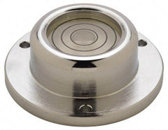 Geier & Bluhm, Inc. - 1-3/4 Inch Base Diameter x 0.63 Inch Overall Height, 3 Circles, Brass Bull's Eye Circular Level - 0.3 Inch Vial Diameter, 13/16 Inch Inner Diameter, 0.12 Inch Mounting Hole Diameter, 30 min Sensitivity, -40 to 150°F - A1 Tooling