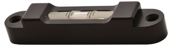 Geier & Bluhm, Inc. - 2-31/32 Inch Long, Horizontal, Aluminum, Plate Mounting Tubular Level - 0.05 Inch Sensitivity, 9/16 Inch High/Diameter, Black Lacquer, 1 Vial - A1 Tooling