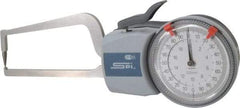 SPI - 20mm Max Measurement, 0.01mm Graduation, Outside Dial Caliper Gage - 80mm Leg Length, 0.03mm Accuracy - A1 Tooling