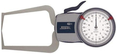 SPI - 20mm Max Measurement, 0.01mm Graduation, Outside Dial Caliper Gage - 85mm Leg Length, 0.03mm Accuracy - A1 Tooling