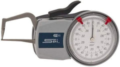 SPI - 0.4 Inch Max Measurement, 0.0002 Inch Graduation, Outside Dial Caliper Gage - 1.37 Inch Leg Length, 0.0008 Inch Accuracy - A1 Tooling