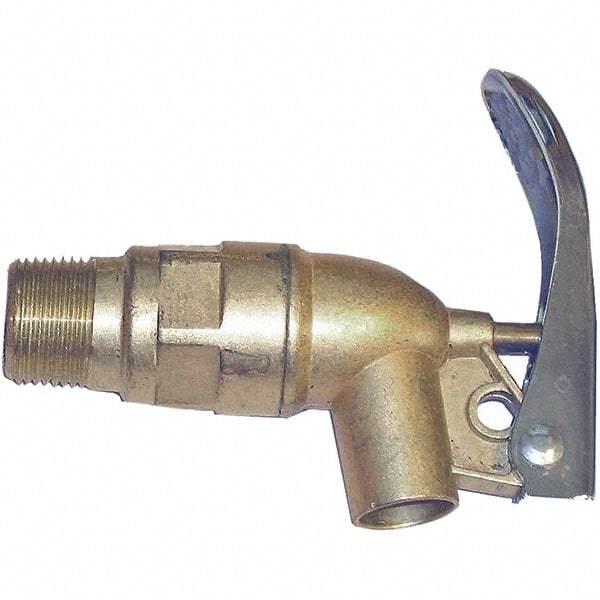 Wesco Industrial Products - 3/4" NPT Brass Rigid Drum Faucet - FM Approved, No Arrester, Self Closing, 5" Long Extension - A1 Tooling