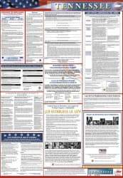 NMC - 27" Wide x 39" High Laminated Paper Labor Law Information Poster - Tennessee Jurisdiction, Spanish - A1 Tooling