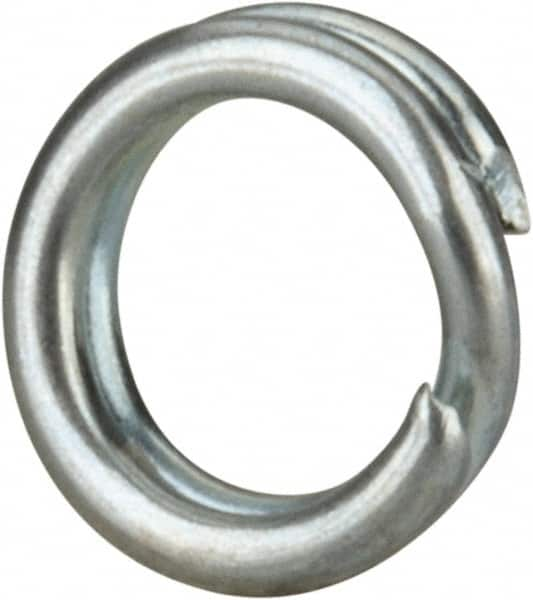 Made in USA - 0.174" ID, 0.254" OD, 0.062" Thick, Split Ring - Grade 2 Spring Steel, Zinc-Plated Finish - A1 Tooling