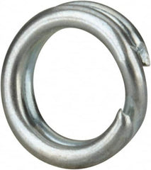 Made in USA - 0.174" ID, 0.254" OD, 0.062" Thick, Split Ring - Grade 2 Spring Steel, Zinc-Plated Finish - A1 Tooling