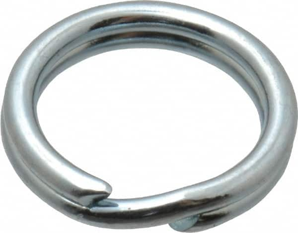 Made in USA - 0.328" ID, 0.43" OD, 0.074" Thick, Split Ring - Grade 2 Spring Steel, Zinc-Plated Finish - A1 Tooling