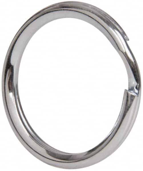 Made in USA - 0.802" ID, 0.97" OD, 0.11" Thick, Split Ring - Grade 2 Spring Steel, Zinc-Plated Finish - A1 Tooling