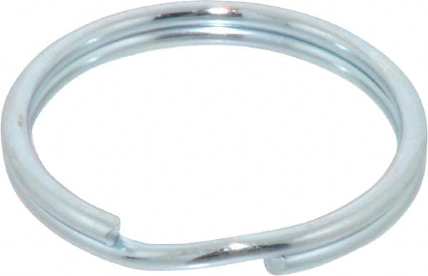 Made in USA - 1.06" ID, 1-1/4" OD, 0.13" Thick, Split Ring - Grade 2 Spring Steel, Zinc-Plated Finish - A1 Tooling