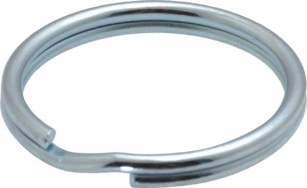 Made in USA - 1.159" ID, 1-3/8" OD, 0.142" Thick, Split Ring - Grade 2 Spring Steel, Zinc-Plated Finish - A1 Tooling