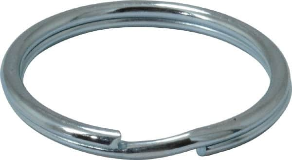 Made in USA - 1.264" ID, 1.48" OD, 0.142" Thick, Split Ring - Grade 2 Spring Steel, Zinc-Plated Finish - A1 Tooling