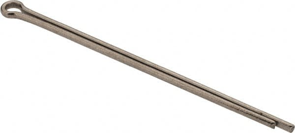 Made in USA - 3/32" Diam x 2-1/2" Long Extended Prong Cotter Pin - Grade 18-8, Uncoated, Stainless Steel - A1 Tooling