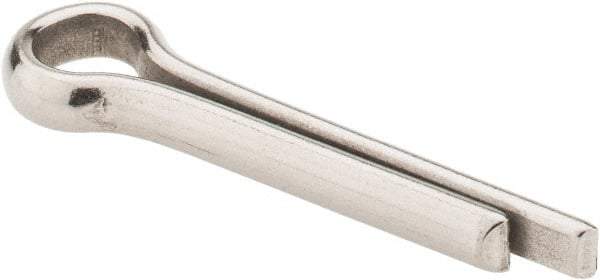 Made in USA - 1/4" Diam x 1-1/4" Long Extended Prong Cotter Pin - Grade 18-8, Uncoated, Stainless Steel - A1 Tooling